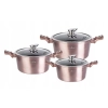 ZESTAW GARNKÓW CERAMICZNO MARMURKOWYCH NA INDUKCJE 6 ELE ZL-8562